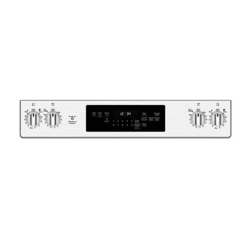 30" GE Electric Slide-In Front Control Range with Storage Drawer in Stainless Steel - JCSS630SMSS