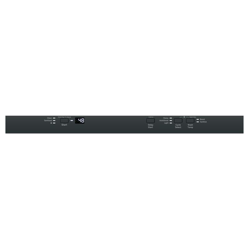 24" GE Stainless Steel Tub Dishwasher with Top control and pocket handle Black - UBT410SGVBB
