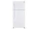 30" GE 18 Cu. Ft. Top-Freezer Frost-Free Refrigerator - GTE18FTLKWW
