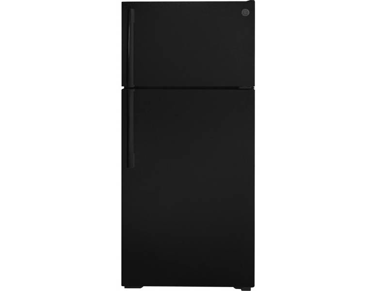 28" GE 16.6 Cu. Ft. Top-Freezer No-Frost Refrigerator - GTE17GTNRBB