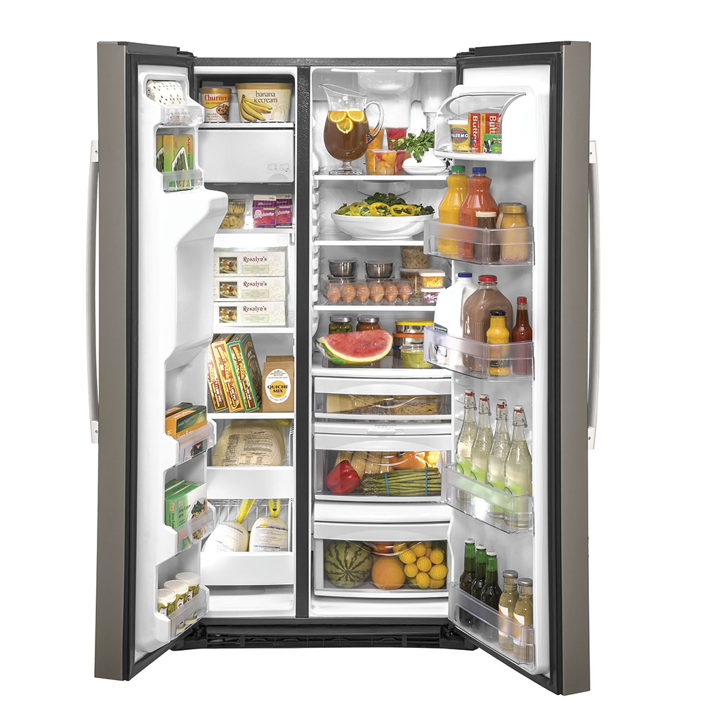 36" GE 21.8 Cu. Ft. Counter Depth Side-By-Side Refrigerator - GZS22IMNES