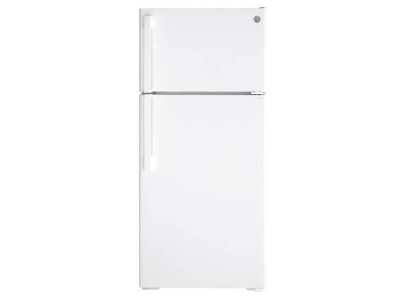 28" GE 16.6 Cu. Ft. Top-Freezer Refrigerator - GTE17DTNRWW