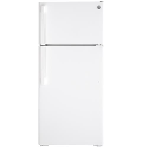 28" GE 16.6 Cu. Ft. Top-Freezer Refrigerator - GTE17DTNRWW