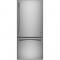 30" GE 20.9 Cu. Ft. Bottom Mount Refrigerator in Fingerprint Resistant Stainless Steel - GDE21EYKFS