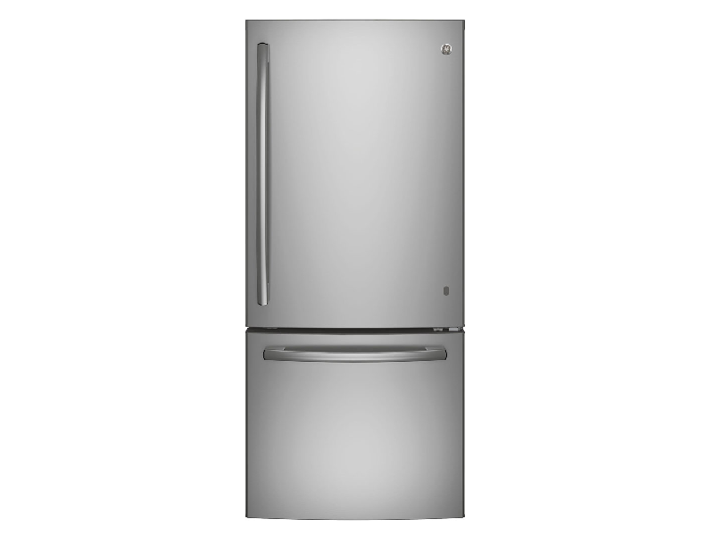 30" GE 20.9 Cu. Ft. Bottom Mount Refrigerator In Fingerprint Resistant Stainless Steel - GDE21DYRKFS