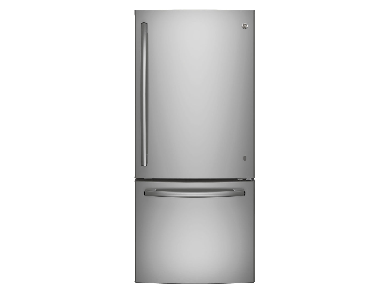 30" GE 20.9 Cu. Ft. Bottom Mount Refrigerator In Fingerprint Resistant Stainless Steel - GBE21AYRKFS