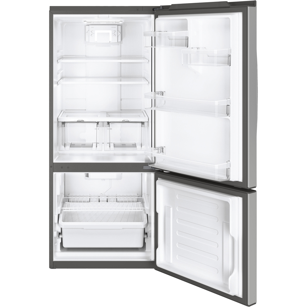 30" GE 20.9 Cu. Ft. Bottom Mount Refrigerator In Fingerprint Resistant Stainless Steel - GBE21AYRKFS