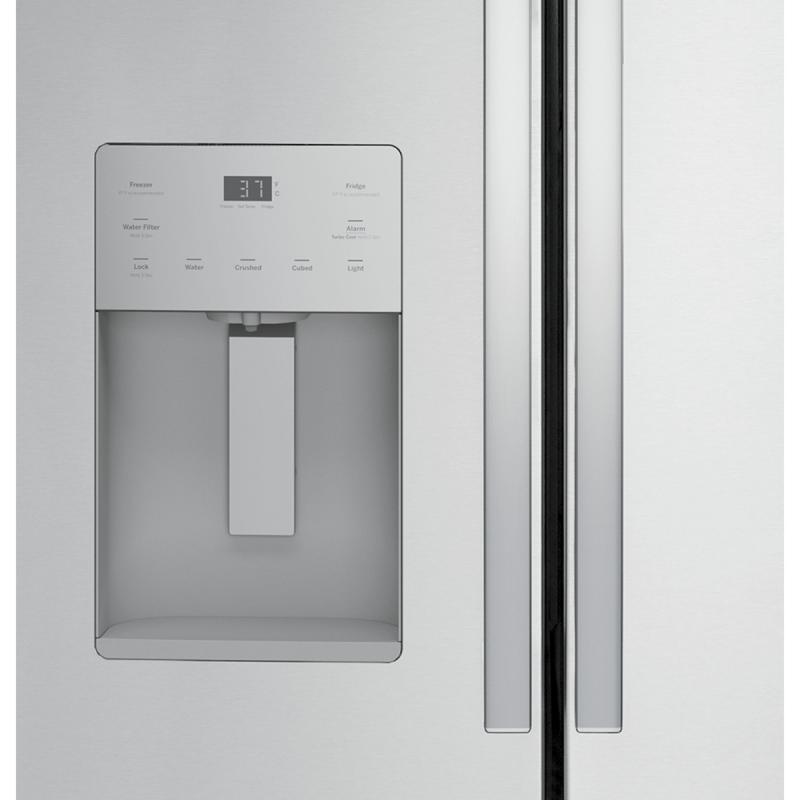 36" GE 20.6 Cu. Ft. Counter Depth French-Door Refrigerator in Stainless Steel - GYE21JYMFS