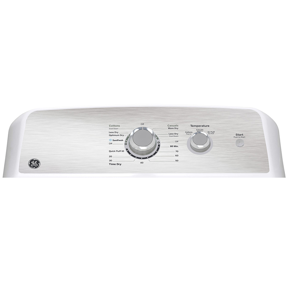 27" GE 6.2 Cu. Ft. Capacity Top Load Electric Dryer in White - GTX33EBMRWS