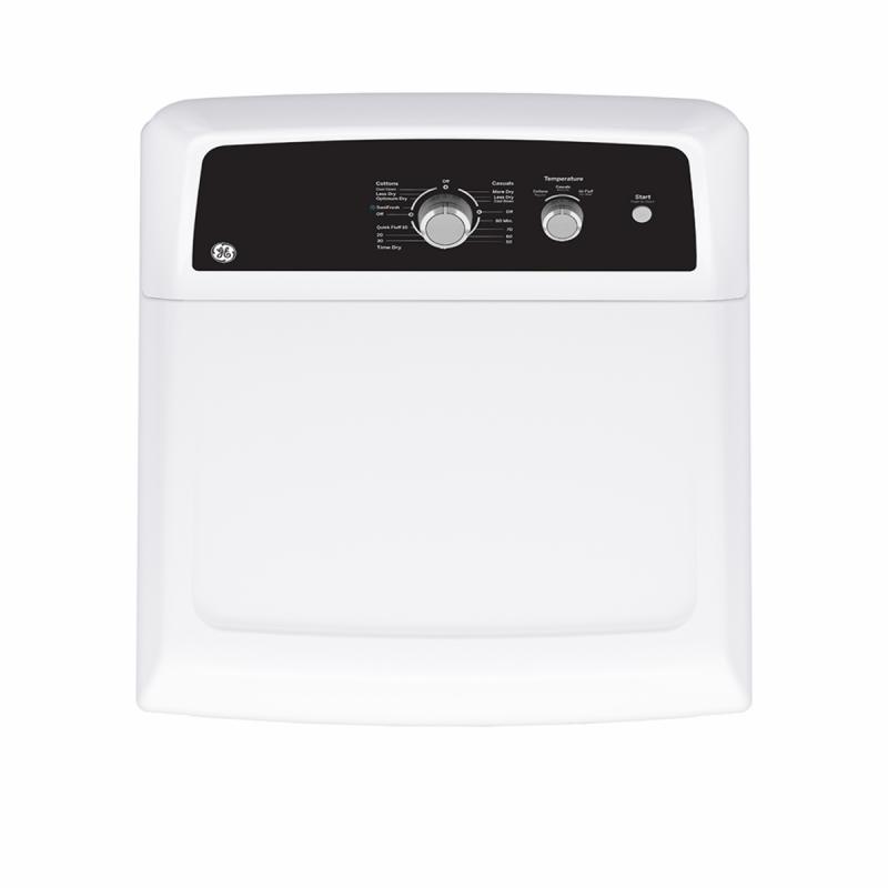 27" GE 6.2 Cu. Ft. Top Load Electric Dryer with SaniFresh Cycle White - GTX34EBMRWS