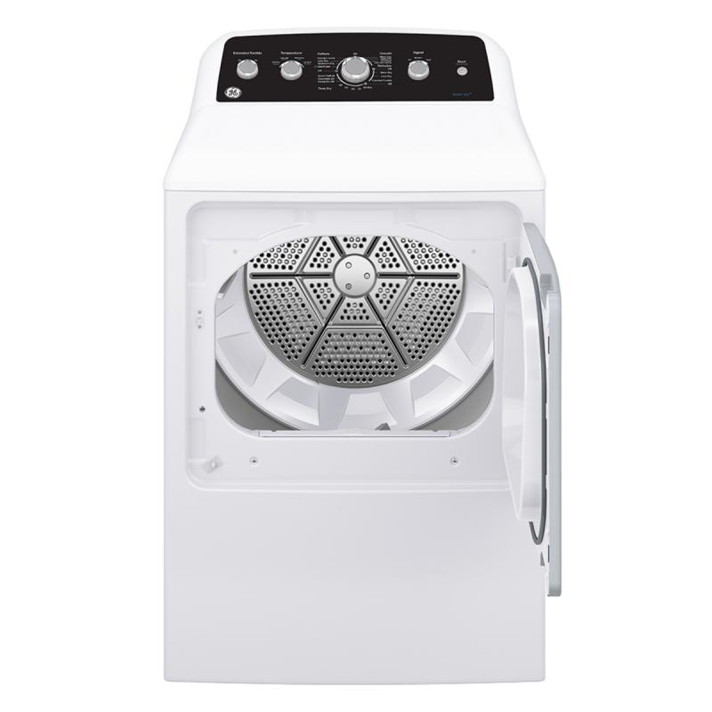 27" GE 7.2 Cu. Ft. Top Load Gas Dryer with SaniFresh Cycle in White - GTD49GBMRWS