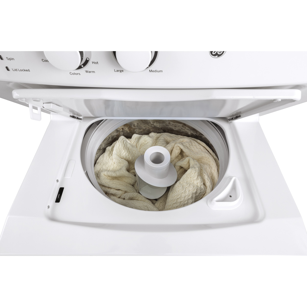 27" GE Unitized Spacemaker Washer And Gas Dryer - GUD27GSSMWW
