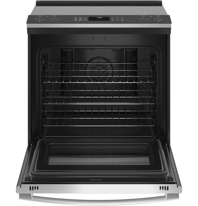 30" GE Profile 5.3 Cu. Ft. Smart Slide-In Electric Convection Fingerprint Resistant Range - PSS93YPFS
