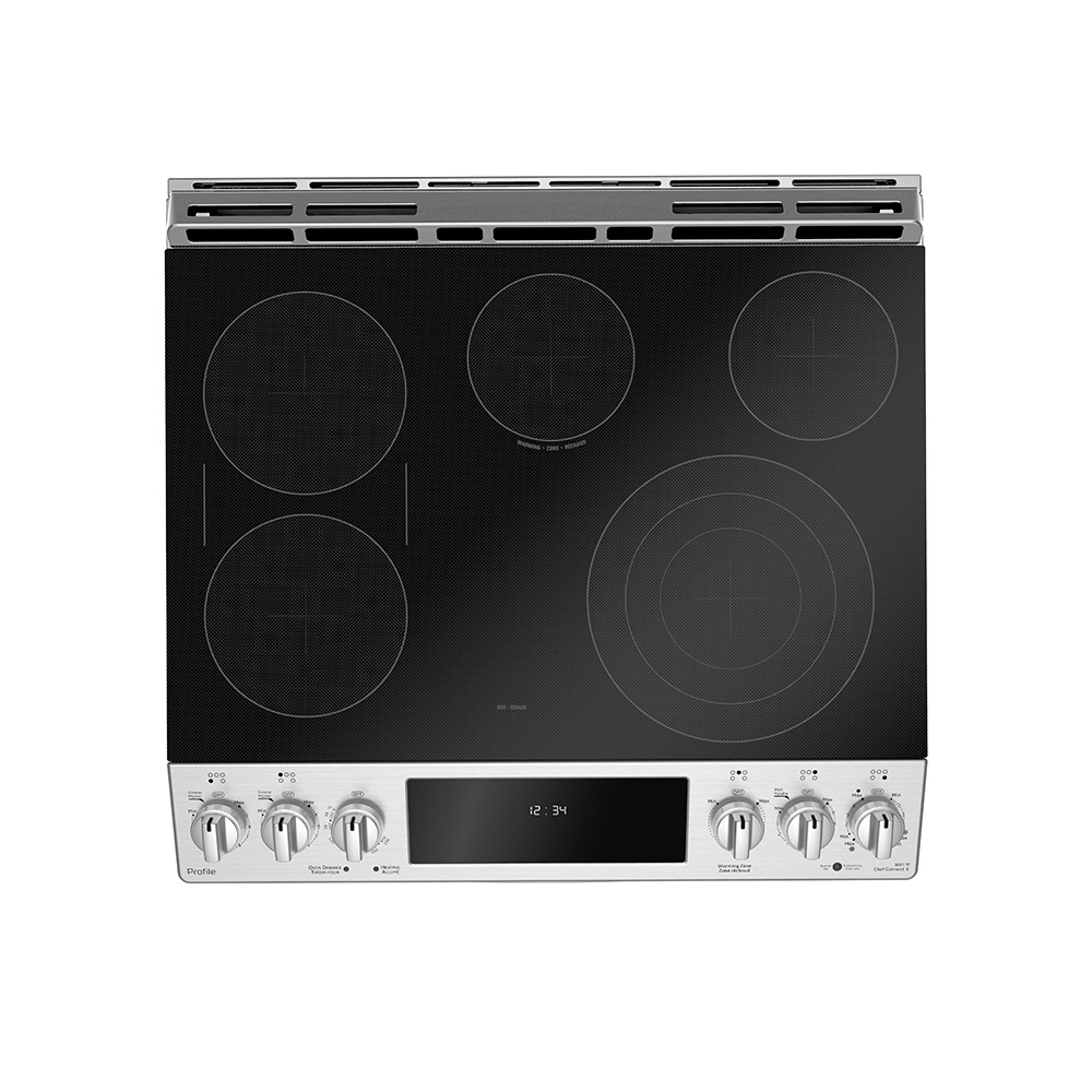 30" GE Profile 5.3 Cu. Ft. Slide-In Electric Range With Wifi Connect - PCS940YMFS