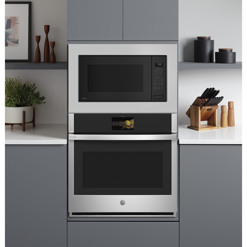 30" GE Profile 5.0 Cu. Ft. Built-in Convection Single Wall Oven In Stainless Steel - PTS9000SNSS