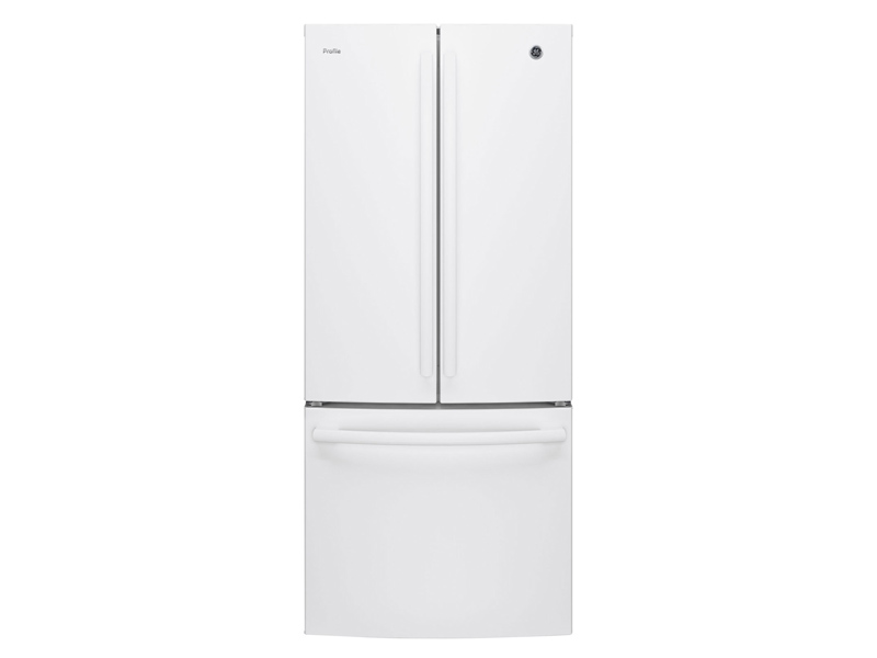 30" GE Profile 20.8 Cu. Ft. French Door Bottom-Mount With Factory Installed Icemaker - PNE21NGLKWW
