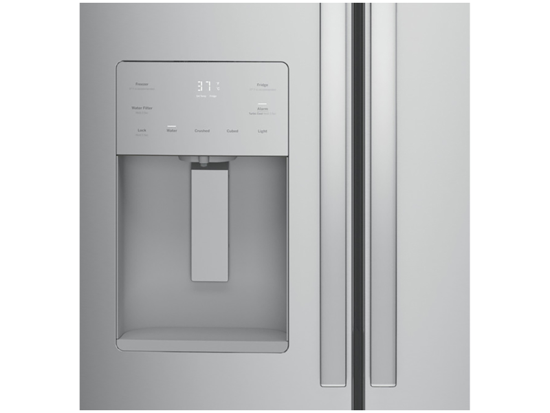33" GE Profile 24.8 Cu.Ft. Bottom Mount French-Door Refrigerator in Fingerprint Resistant Stainless Steel - PFE24HYRCFS