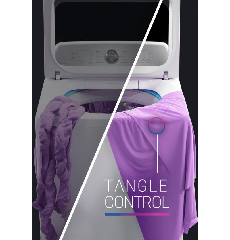 28" GE Profile 5.4 Cu. Ft. Washer with Smarter Wash Technology - PTW800BPWRS