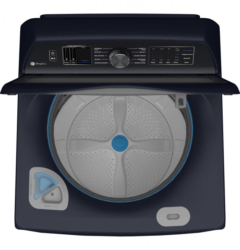 28" GE Profile 5.4 Cu. Ft. Washer with Smarter Wash Technology - PTW800BPWRS