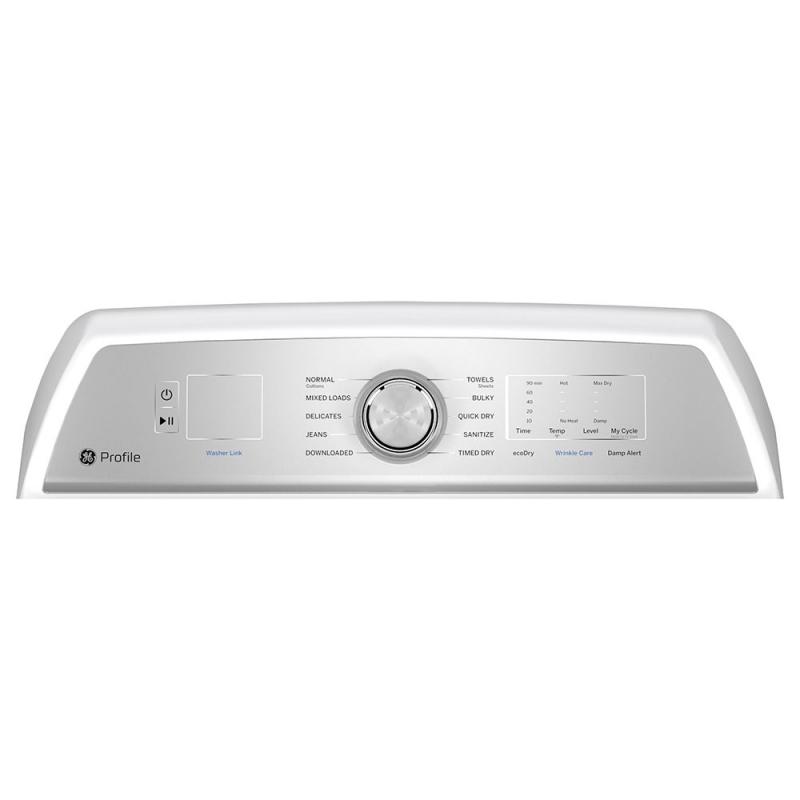 27" GE Profile 7.4 Cu. Ft. Gas Dryer in White - PTD60GBSRWS
