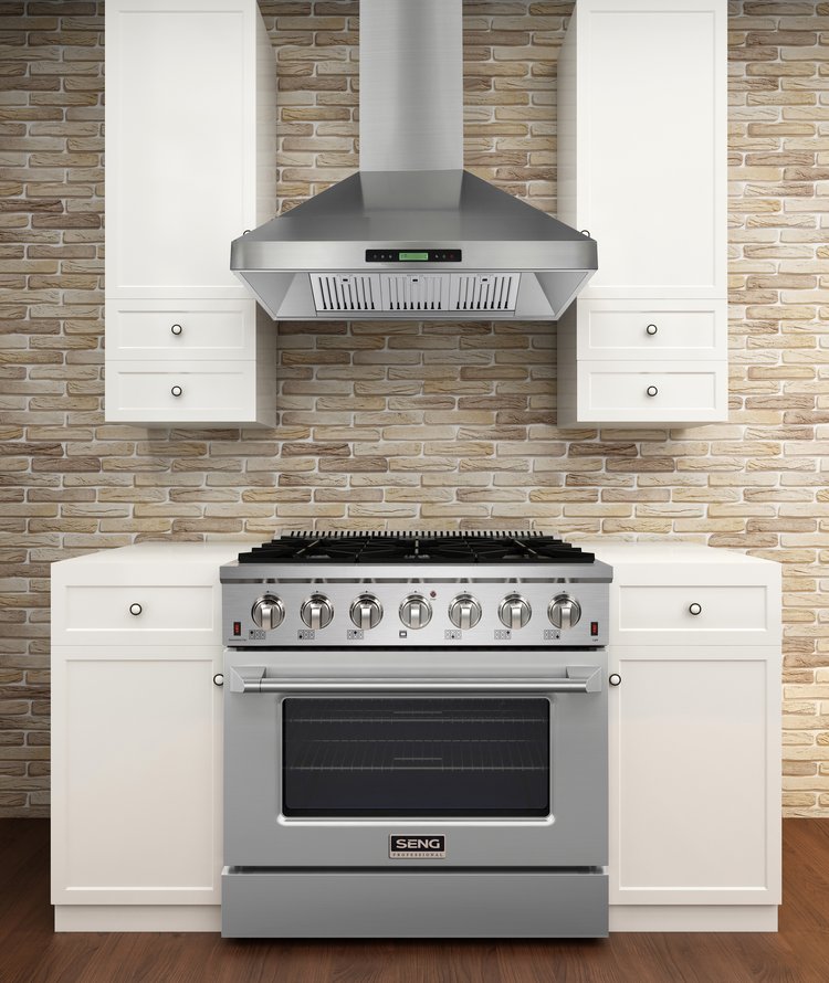 36" Vesta Prague 900CFM Stainless Steel Island Range Hood - VRH-PRAGUE-36SS