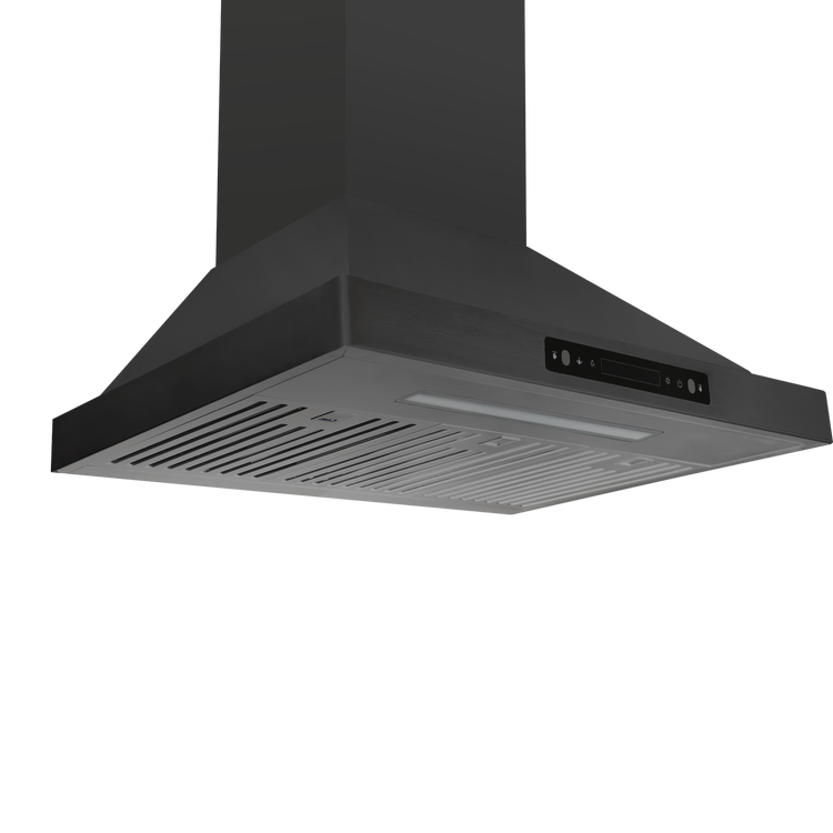 36" Vesta Brussels 800 CFM Wall Mount Range Hood in Black Stainless Steel - VRH-BRUSSELS-36BS
