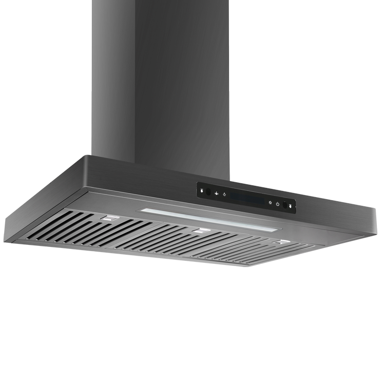 30" Vesta Copenhagen 800 CFM Wall Mount Range Hood in Black Stainless Steel  - VRH-COPENHAGEN-30BS
