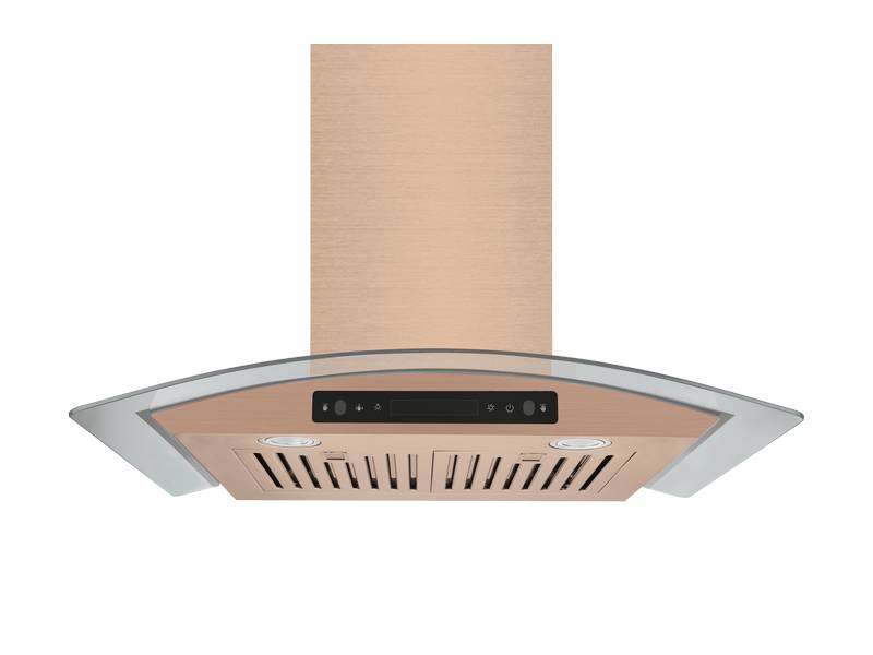 36" Vesta Amsterdam 800 CFM Wall Mount Range Hood in Gold Stainless Steel  - VRH-AMSTERDAM-36GS