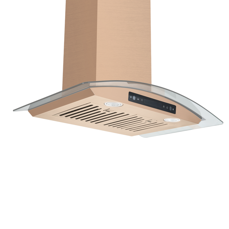 36" Vesta Amsterdam 800 CFM Wall Mount Range Hood in Gold Stainless Steel  - VRH-AMSTERDAM-36GS