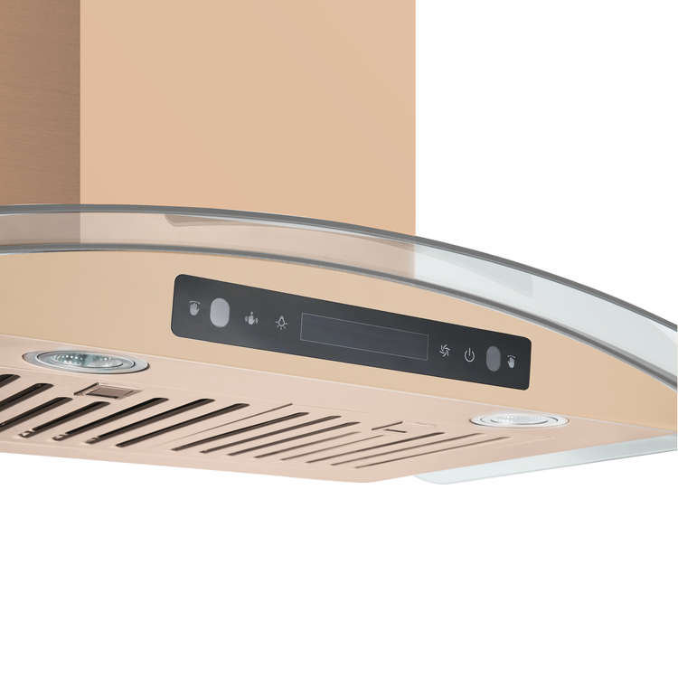 36" Vesta Amsterdam 800 CFM Wall Mount Range Hood in Gold Stainless Steel  - VRH-AMSTERDAM-36GS