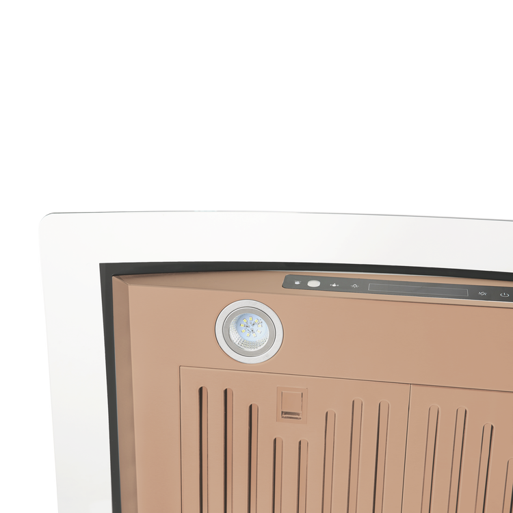36" Vesta Amsterdam 800 CFM Wall Mount Range Hood in Gold Stainless Steel  - VRH-AMSTERDAM-36GS