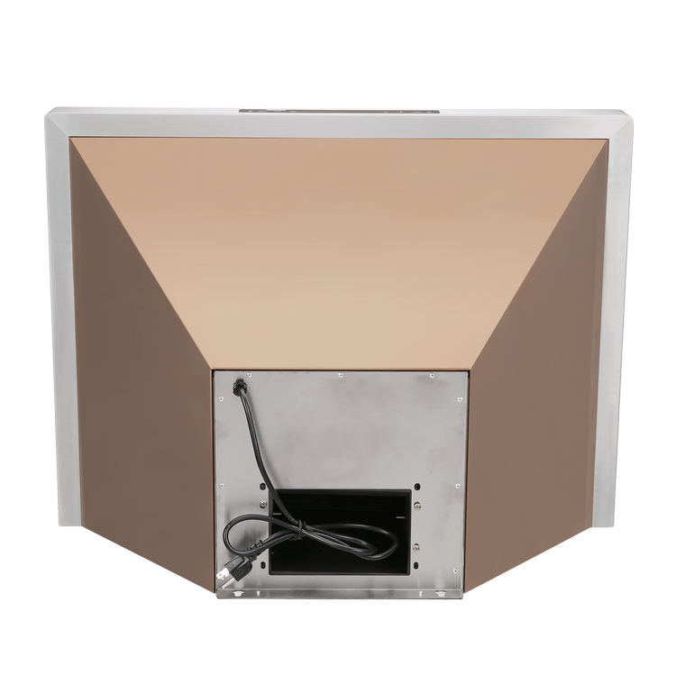 36" Vesta Brussels 800 CFM  Wall Mount Range Hood in Gold Stainless Steel - VRH-BRUSSELS-36GS