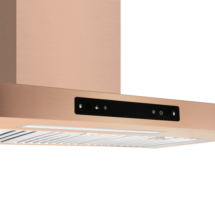 30" Vesta Copenhagen 800 CFM Wall Mount Range Hood in Gold Stainless Steel - VRH-COPENHAGEN-30GS