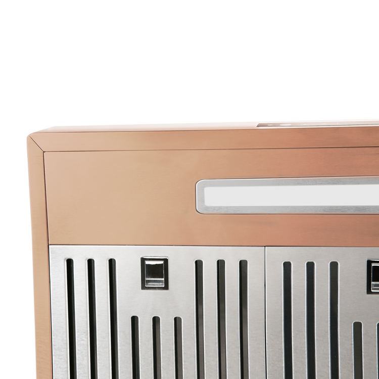 36" Vesta Copenhagen 800 CFM Wall Mount Range Hood in Gold Stainless Steel - VRH-COPENHAGEN-36GS