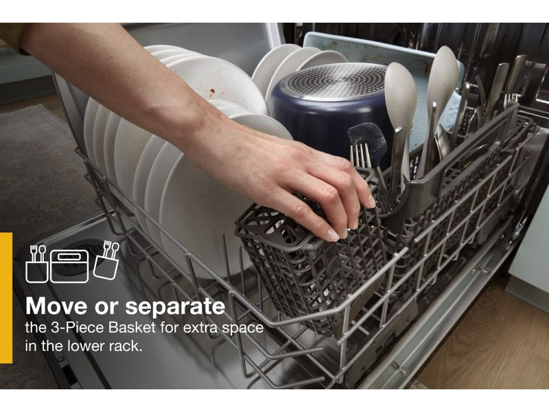 24" Whirlpool Large Capacity Dishwasher With Tall Top Rack In Black - WDT740SALB