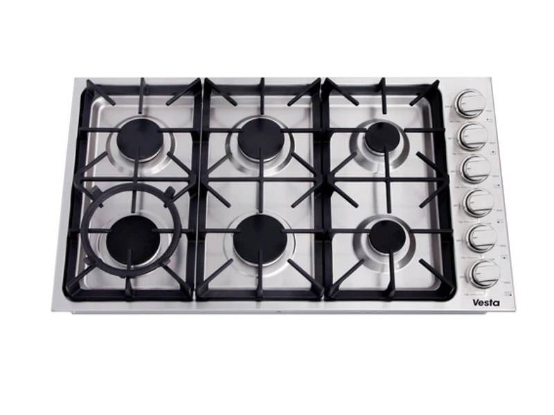 36" Vesta Vermont 6 Gas Burners Cooktop - VCG-VERMONT-36SS