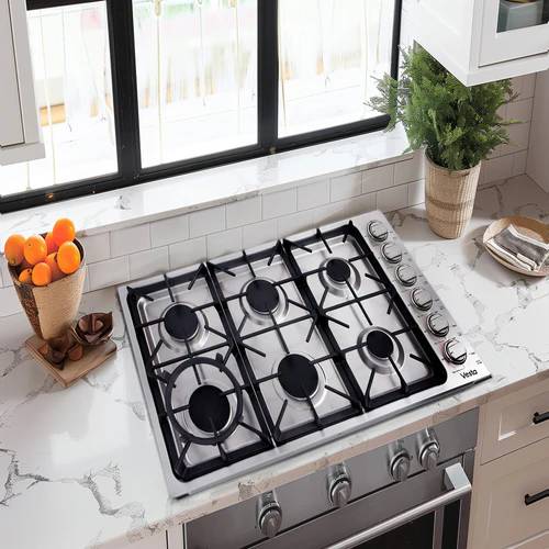 36" Vesta Vermont 6 Gas Burners Cooktop - VCG-VERMONT-36SS