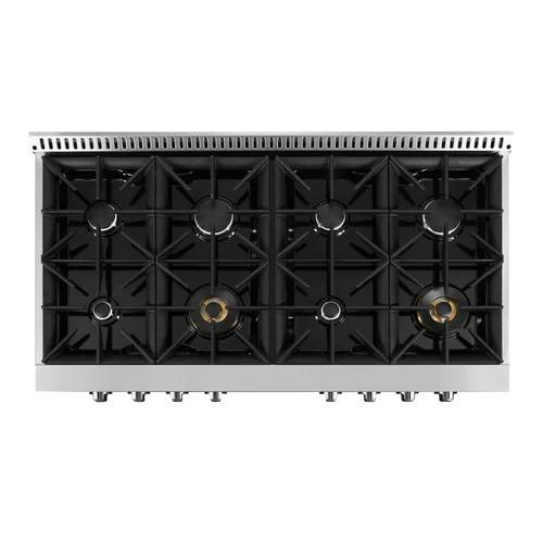 48" Vesta Quebec 8 Burners Gas Rangetop Cooktop - VRG-QUEBEC-48SS