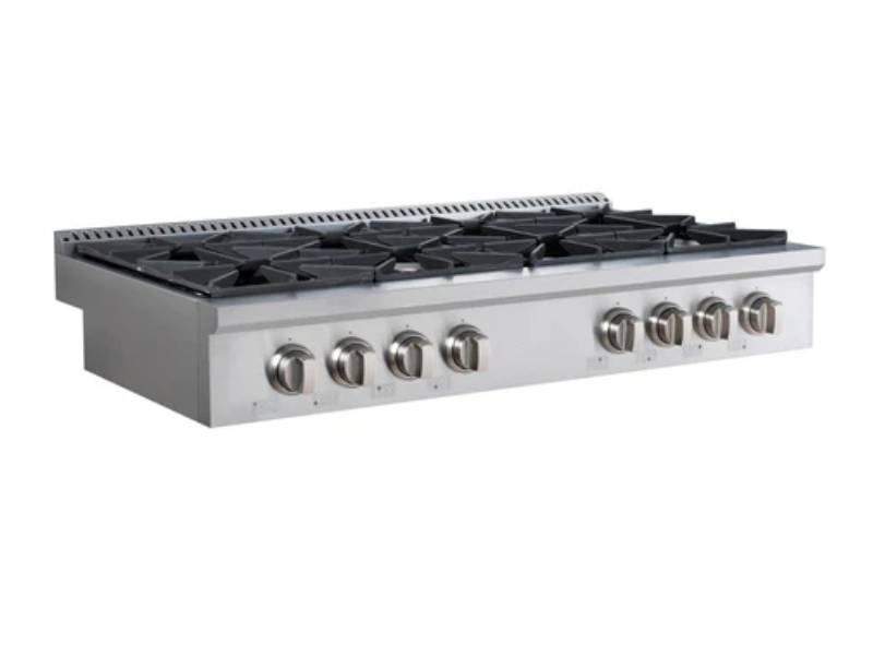 48" Vesta Quebec 8 Burners Gas Rangetop Cooktop - VRG-QUEBEC-48SS
