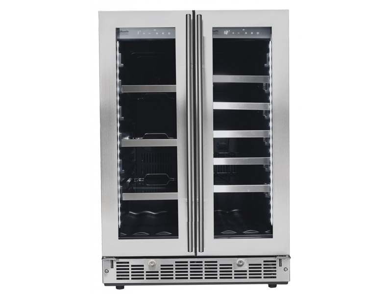 24" Silhouette French Door Beverage Center - SPRBC047D1SS