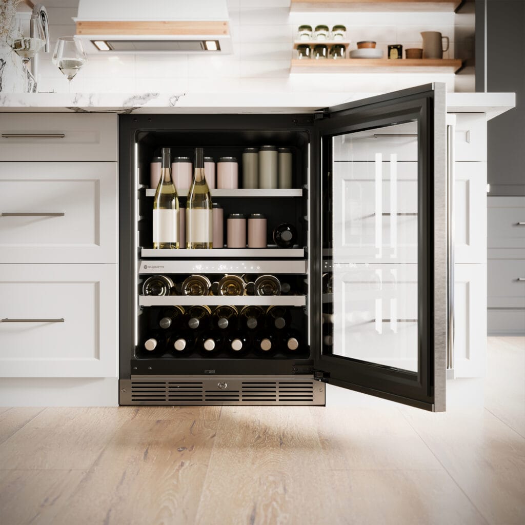 24" Silhouette Pro Gen 3 Built-in Wine and Beverage Center Panel-Ready - SPRWBC052D3SS-P
