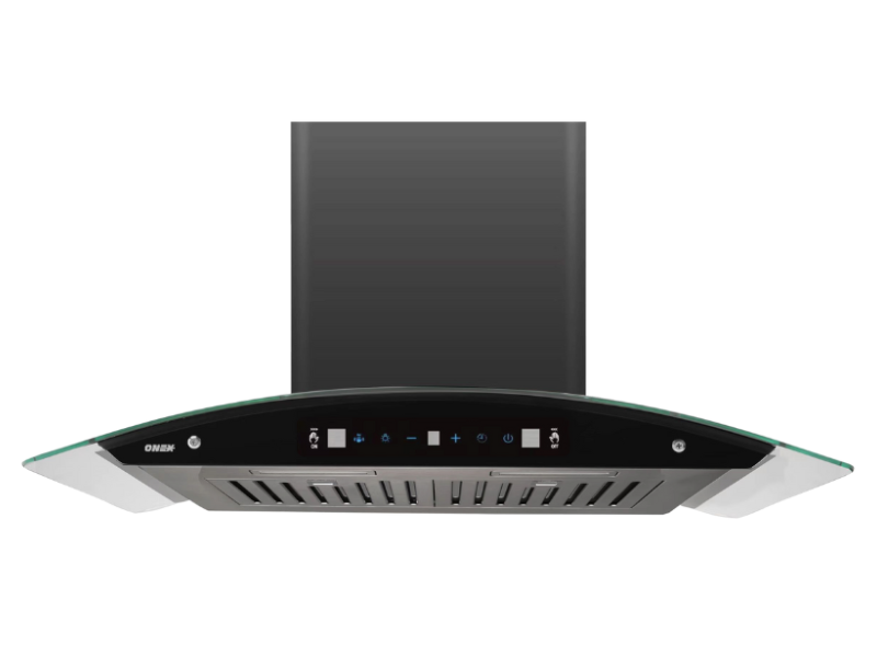 30" Onex Wall Mount Range Hood in Black Stainless Steel - OGF330-BL