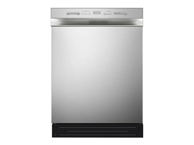 24" Midea 52 dBA Front Control Dishwasher with Interior Light - MDF24P2BST