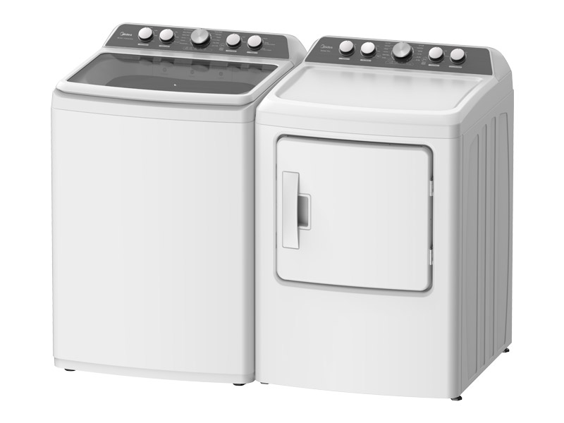 27" Midea 6.7 Cu. Ft. White Top Load Tumble Dryer - MLE47C4AWW