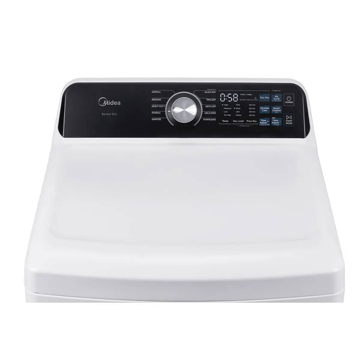 27" Midea 7.0 Cu. Ft. Smart Tumble Dryer - MLTE52M2BWW