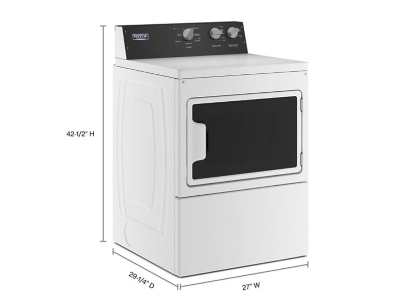 27" Maytag 7.4 Cu. Ft. Commercial-Grade Residential Dryer in White - MGDP586KW