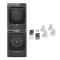 27" Maytag 5.5 Cu. Ft. Front Load Washer  7.3 Cu. Ft. Dryer and Stacking Kit - W10869845-MHW6630MBK-YMED6630MBK