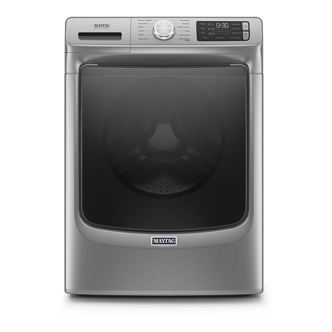 27" Maytag 5.5 Cu. Ft. Front Load Washer  7.3 Cu. Ft. Dryer and Stacking Kit - W10869845-MHW6630HC-MGD6630HC